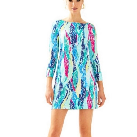 Lilly Pulitzer Sophie Cotton Shift Dress Light As A Feather Print - Picture 3 of 13